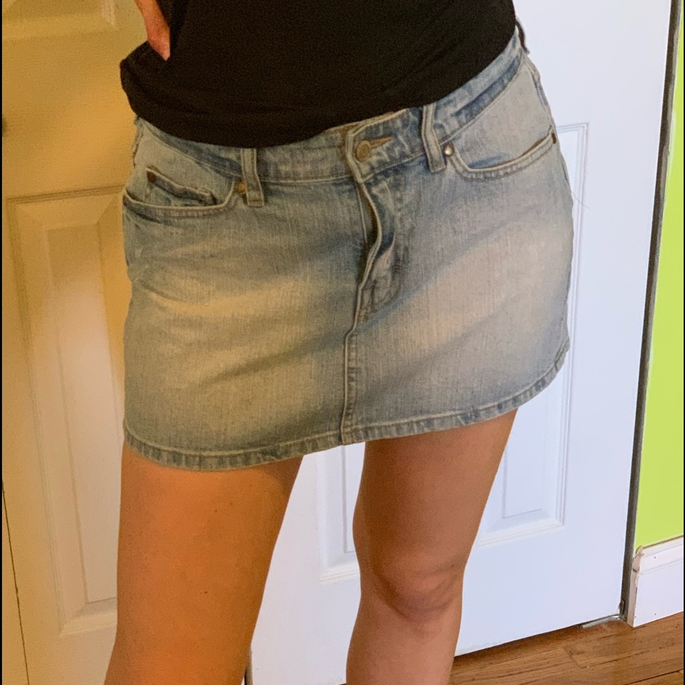 Mini jean skirt